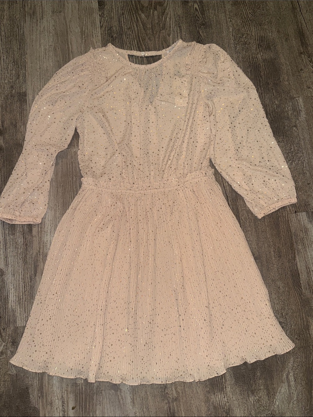 Current Air Light Pink Sparkle Chiffon Dress